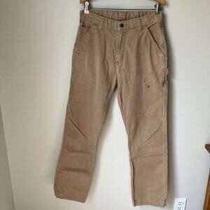 Carhartt Tan Relaxed Fit Canvas Work Pants Men's 31x32